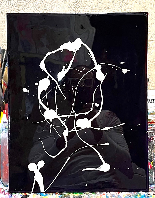 Acrylic painting deep.v.me. FRONT by Jeffrey Newman