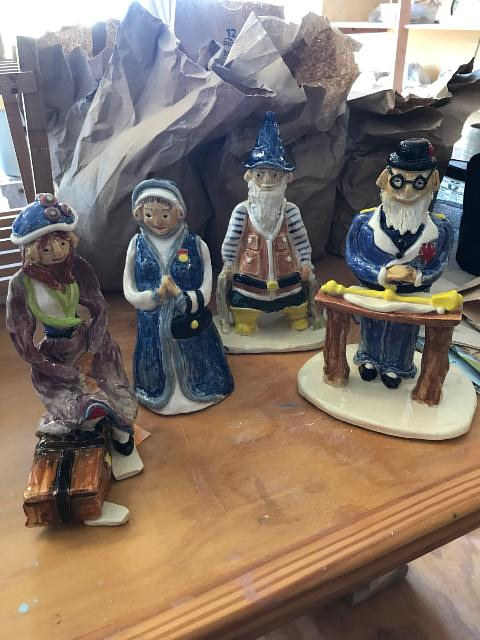 First four Gnomes glazed by Michelle Marcotte