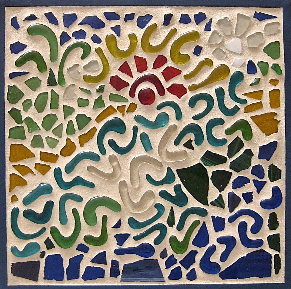 mosaic table top by Melissa Kenyon Mcintyre