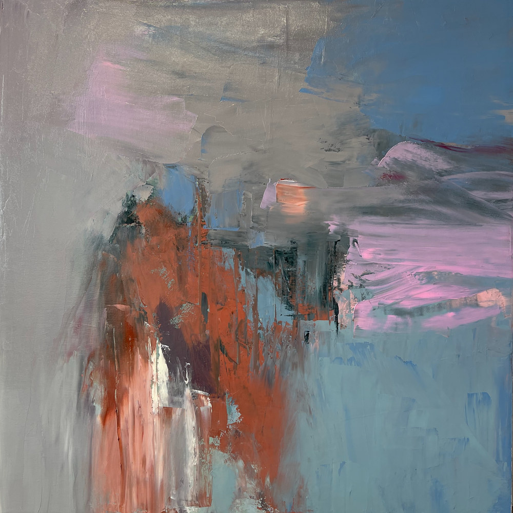 Oil painting Pink Sky by Donna Bruni