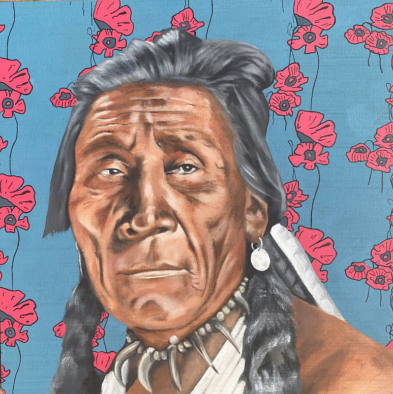 Acrylic painting CHIEF TURTLE by Stuart  Sampson