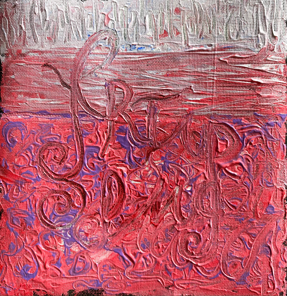 Acrylic painting Sigilo 18 x 18.5 SOLD by Chía Ortegón