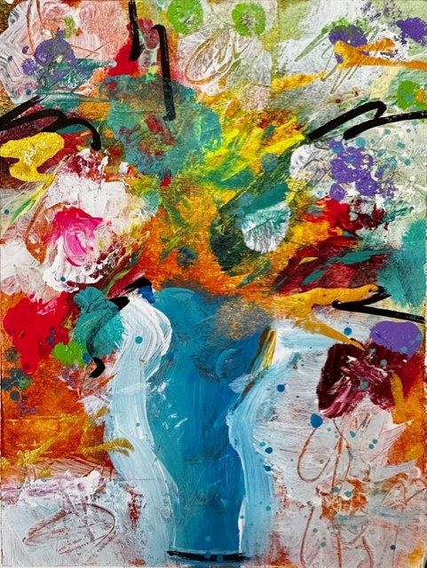 Mixed-media artwork "Spring Vibes" by Mike Salcido