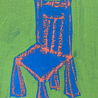 Acrylic painting Have A Seat, I by Sarah Trundle