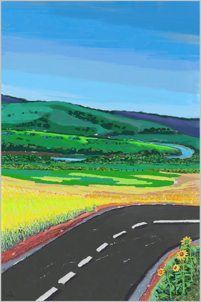 Painting  From a High Pass by Anastasia O'melveny