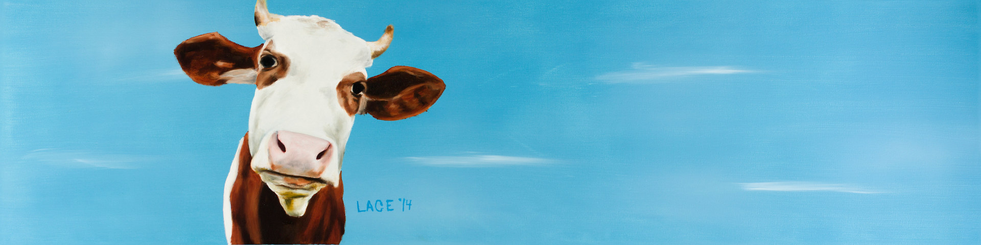 Oil painting Cow 2014 by John Lace