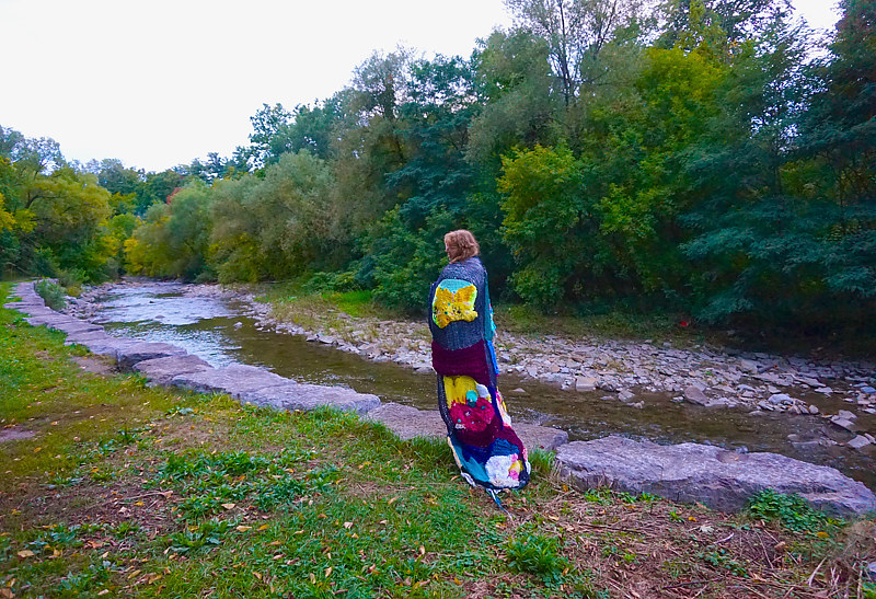 Galaxy Shawl on Etobicoke Creek by Julie Gladstone