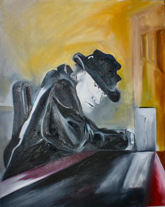 Oil painting Check Out by Sharon  Hunter