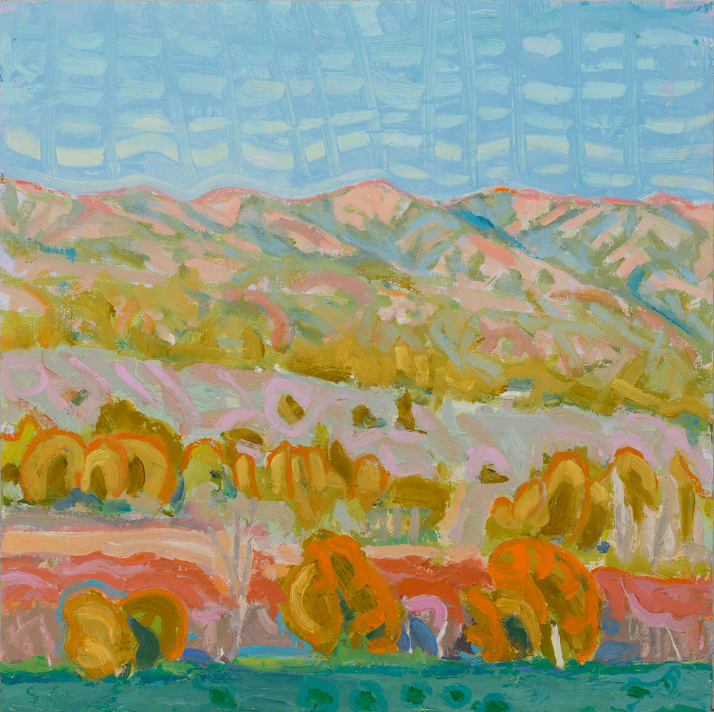 Oil painting Spring Sunset over Alfalfa by Shawn Demarest