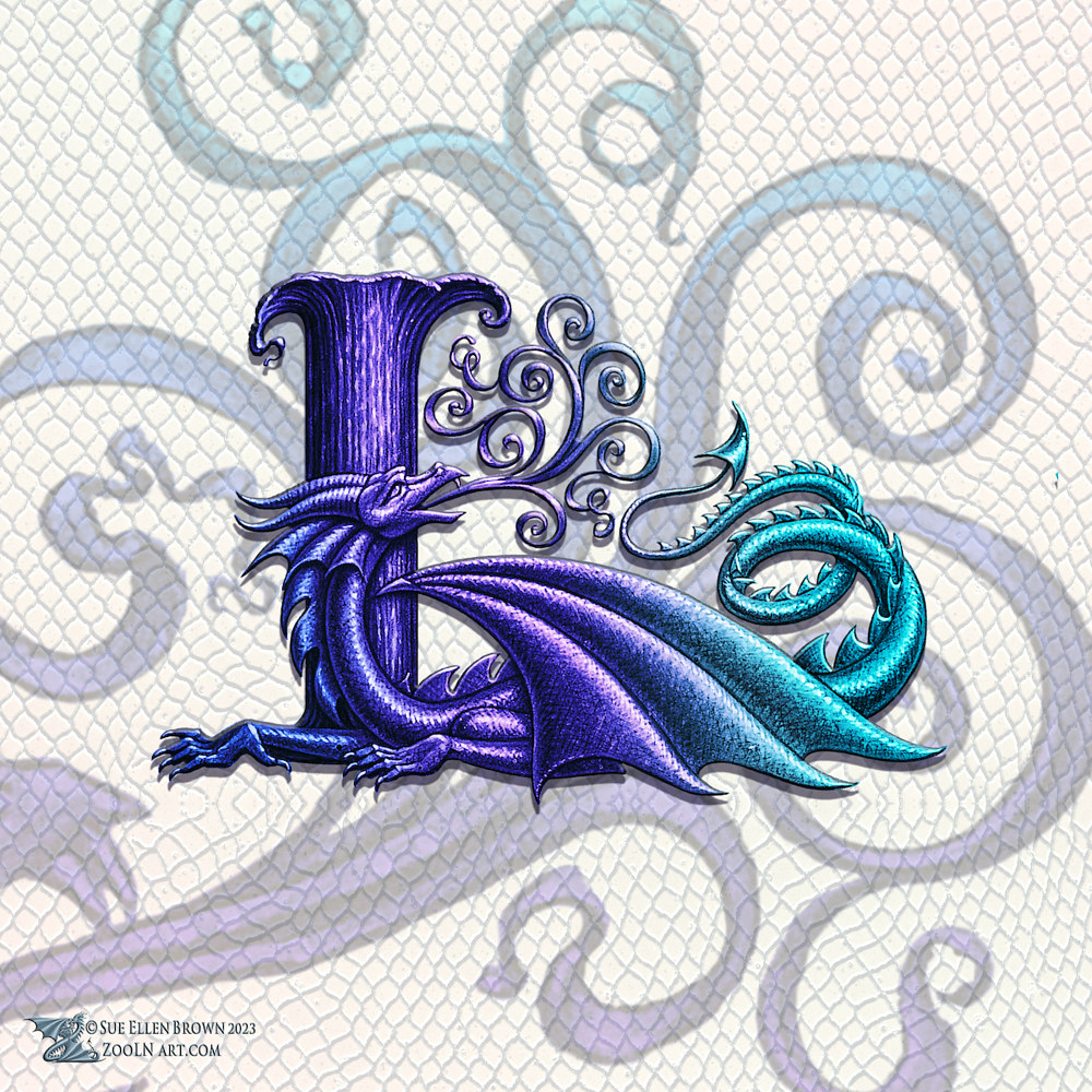 Color Dragon Letters - ZooLNArt