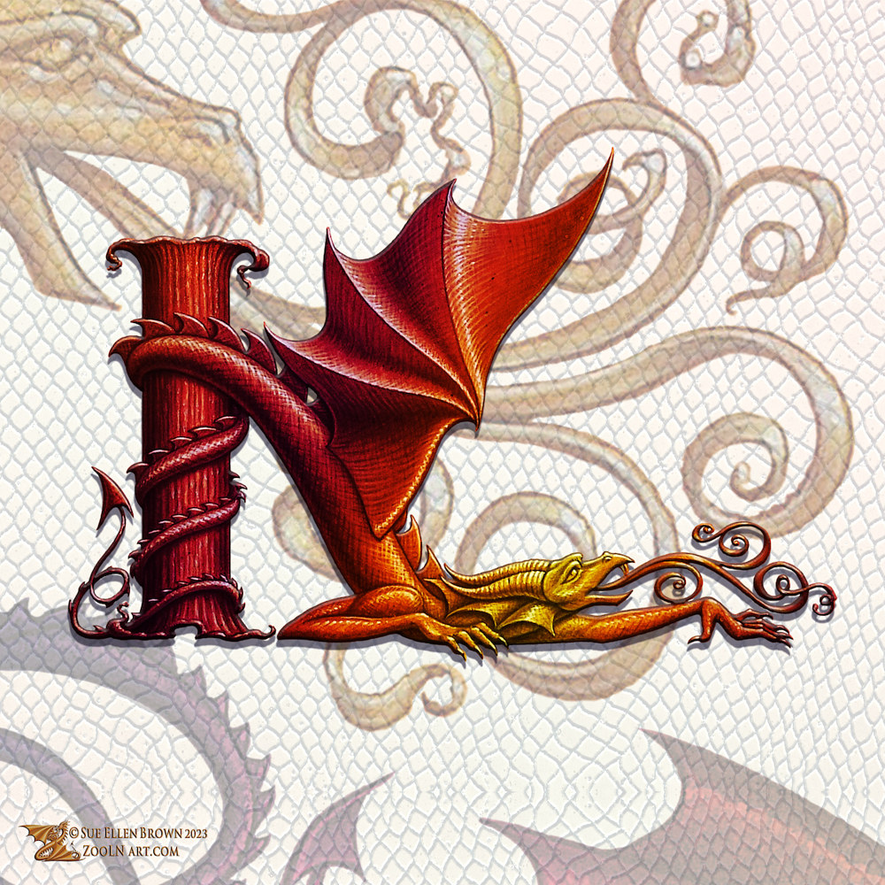 Color Dragon Letters - ZooLNArt