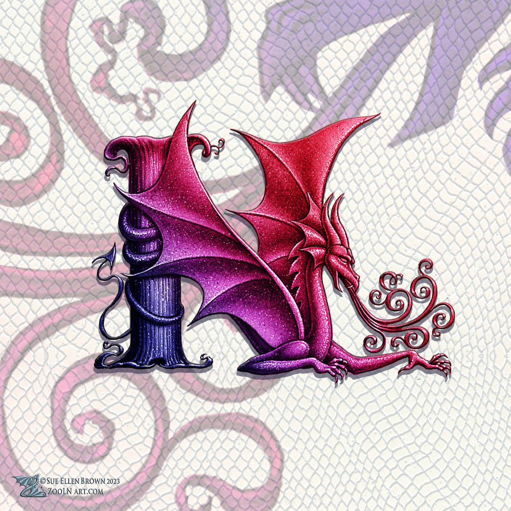 Color Dragon Letters - ZooLNArt