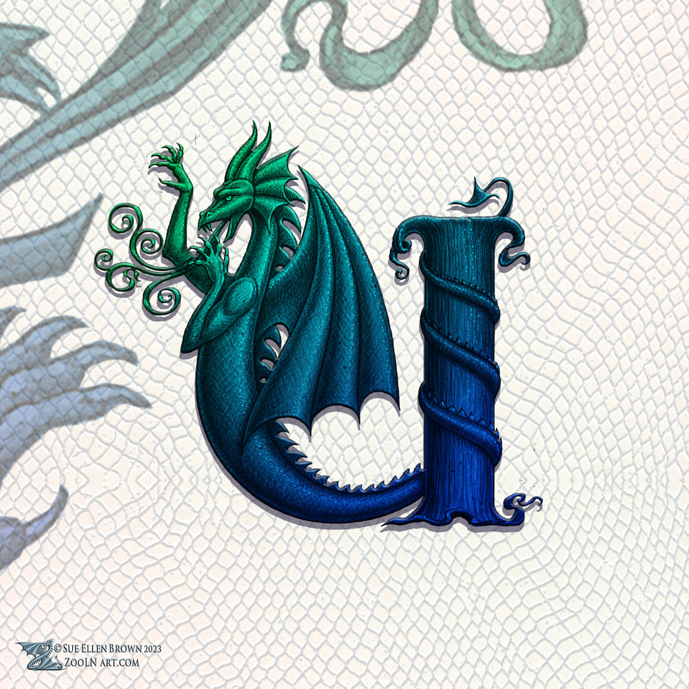 Color Dragon Letters - ZooLNArt