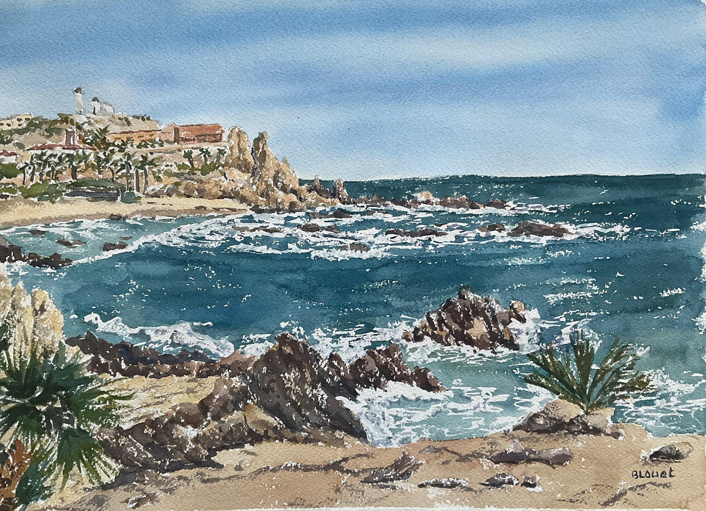Watercolor Cabo San Lucas by Sophie Dassonville