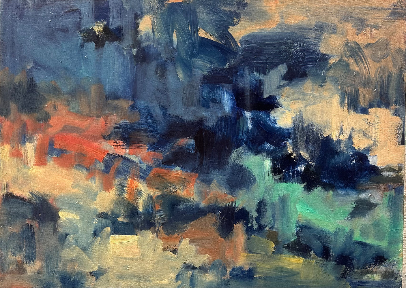 Volcanic Rock oil on canvas, 18" x 24" by Susan Horn