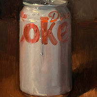 Oil painting &quot;Diet Coke&quot; Hand Embellished by Noah Verrier