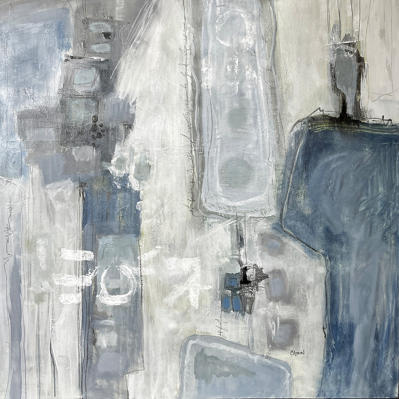 Acrylic painting THE CONNECTION ~ Reflection series by Catron Wallace