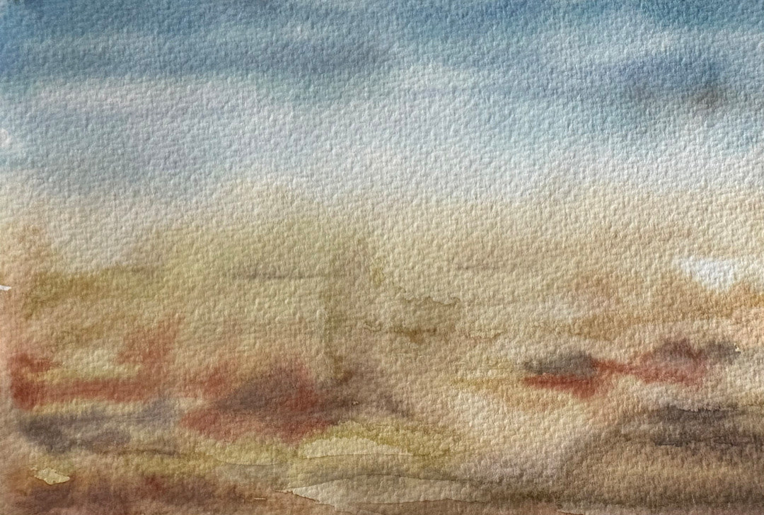 Watercolor Desert Rain by Linnie Aikens Lindsay