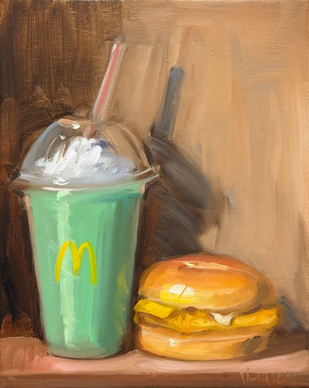 "Filet-O-Fish & Shamrock Shake" - Noah Verrier - Oil Paintings "Filet-O-Fish & Shamrock Shake" - Noah Verrier - Oil Paintings
