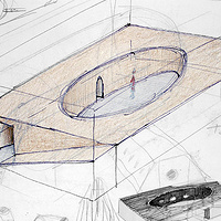 Séjour bistre, étude, 2011 by Stephane gilot
