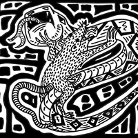 Oil painting Rat and Snake by Phil Cummings