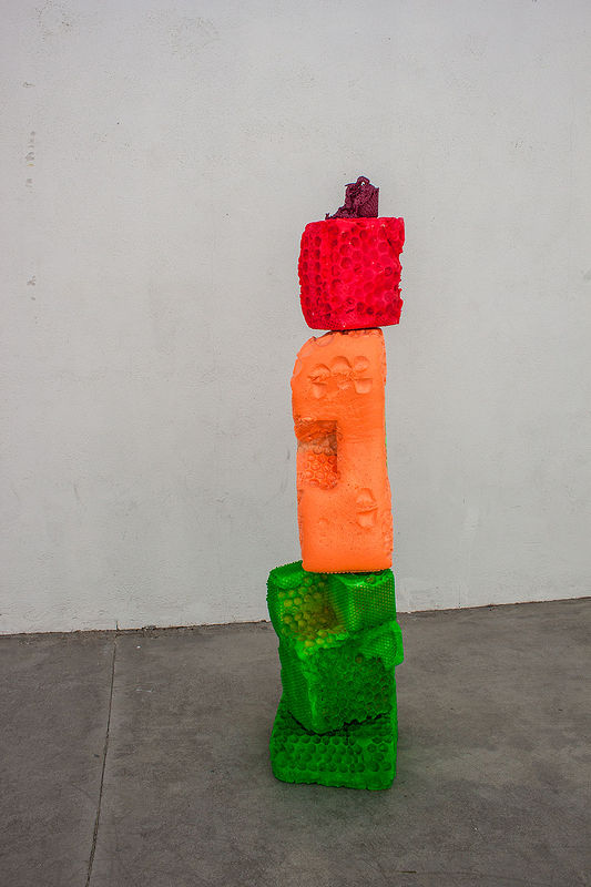 Painting Glitched Totem by Kelsey Kimmel