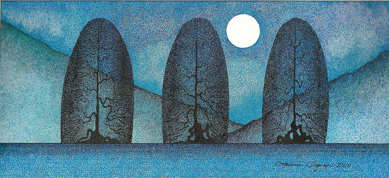 Drawing  Three Amigos by Lawrie  Dignan