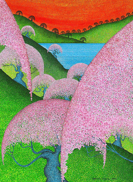 Print Cherry Blossoms  by Lawrie  Dignan