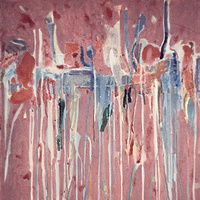 Watercolor Pink Cascade by Gary Eleinko