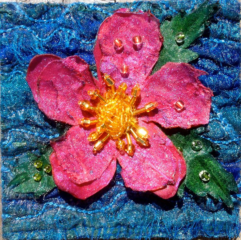Painting Alberta Wild Rose 2013 by Angela Dale
