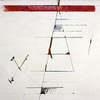 Drawing Double Bar Drawing 3 by Gary Eleinko