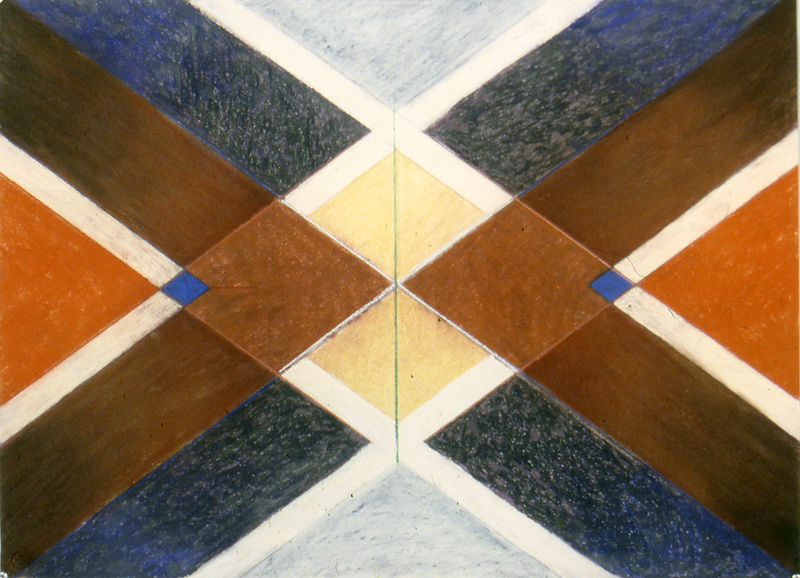 Drawing blue diamonds by Gary Eleinko