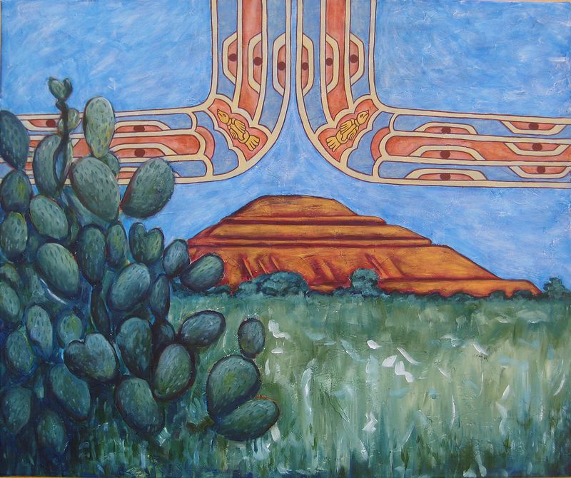 Acrylic painting Abierto (Open) by Emily K. Grieves
