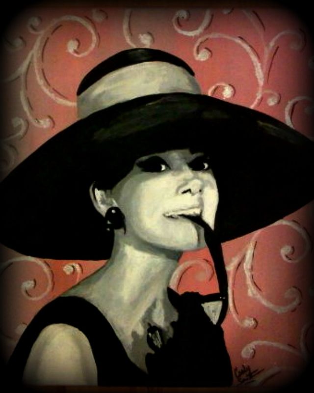 Acrylic painting Audrey Hepburn by Carly Jaye Smith