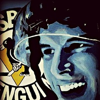 Acrylic painting Sidney Crosby by Carly Jaye Smith