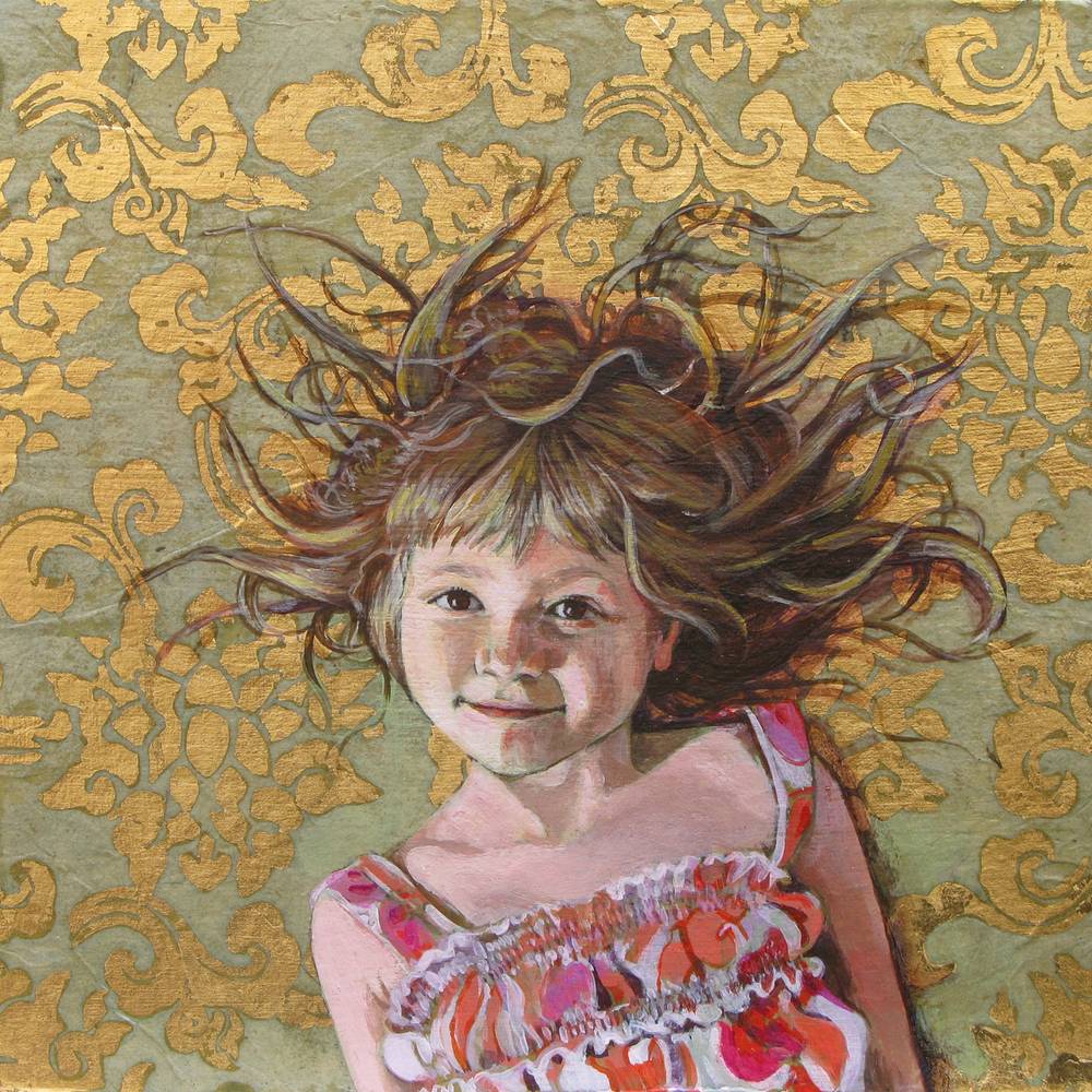 Acrylic painting Bia at 5 years, 2011 by Amber MacGregor