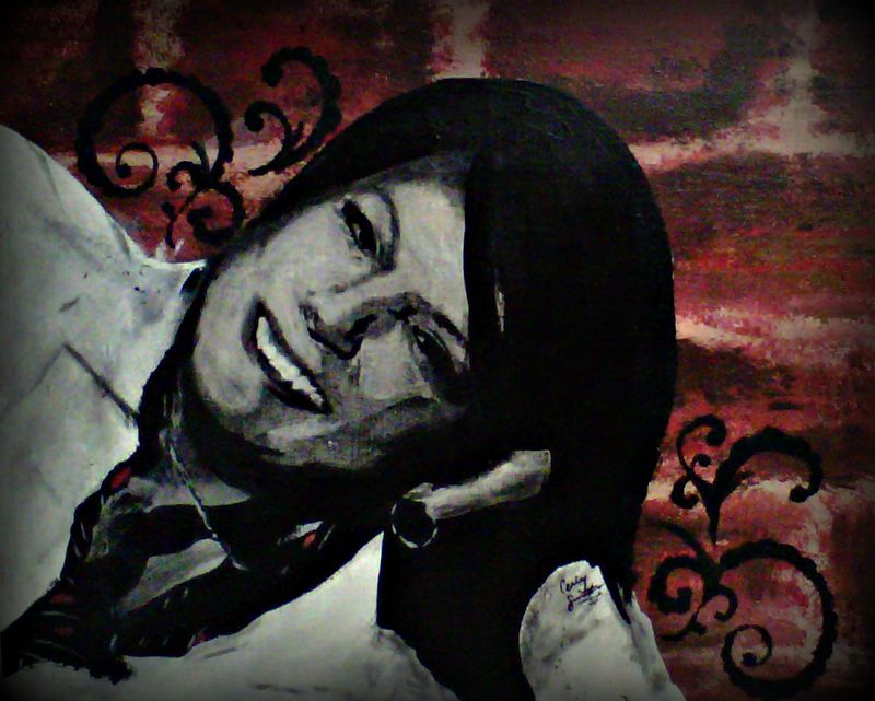 Acrylic painting The Lovely Lori by Carly Jaye Smith