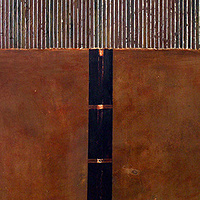 Mixed-media artwork La Linea by Diane Lounsberry-Williams