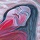 Mira in Red 30&#039;X24&#039;  by Chía Ortegón
