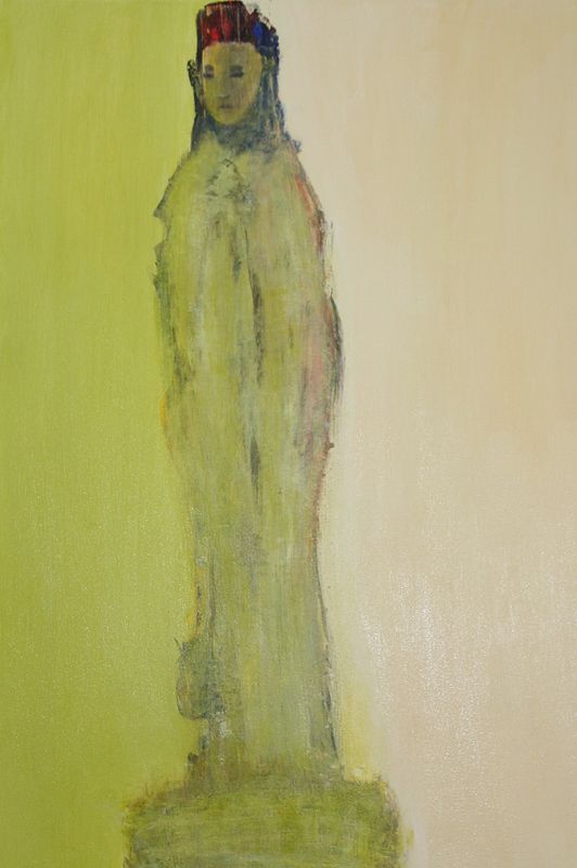 Acrylic painting  &quot; Maria, sa mère et son étau &quot; by Gaetane Cummings