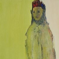Acrylic painting  &quot; Maria, sa mère et son étau &quot; by Gaetane Cummings