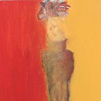 Acrylic painting &quot; Rouge impassible &quot; by Gaetane Cummings