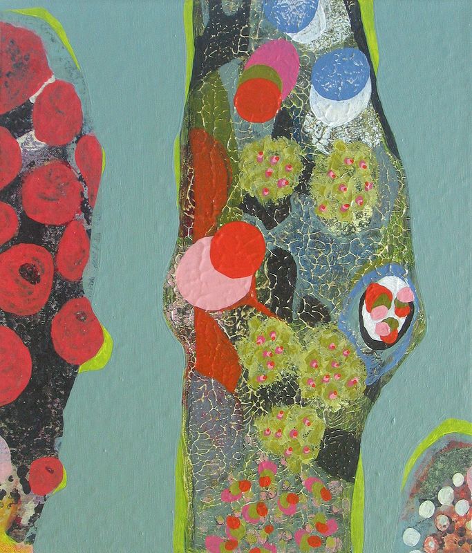 Acrylic painting Turquoise #9 by Linda Henningson