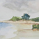 Watercolor Ile d&#039;Yeu 1 by Sophie Dassonville