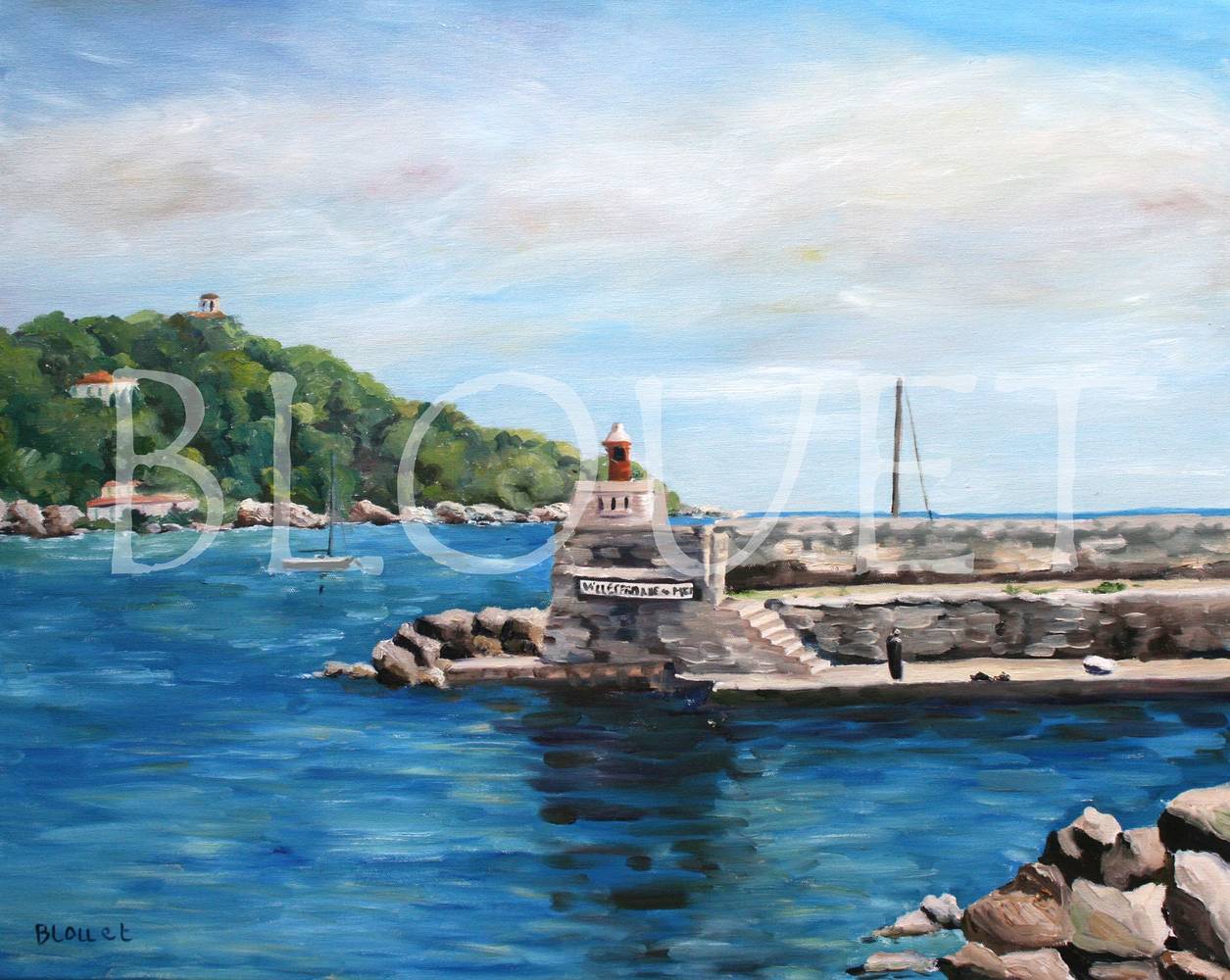 Oil painting Villefranche sur mer by Sophie Dassonville