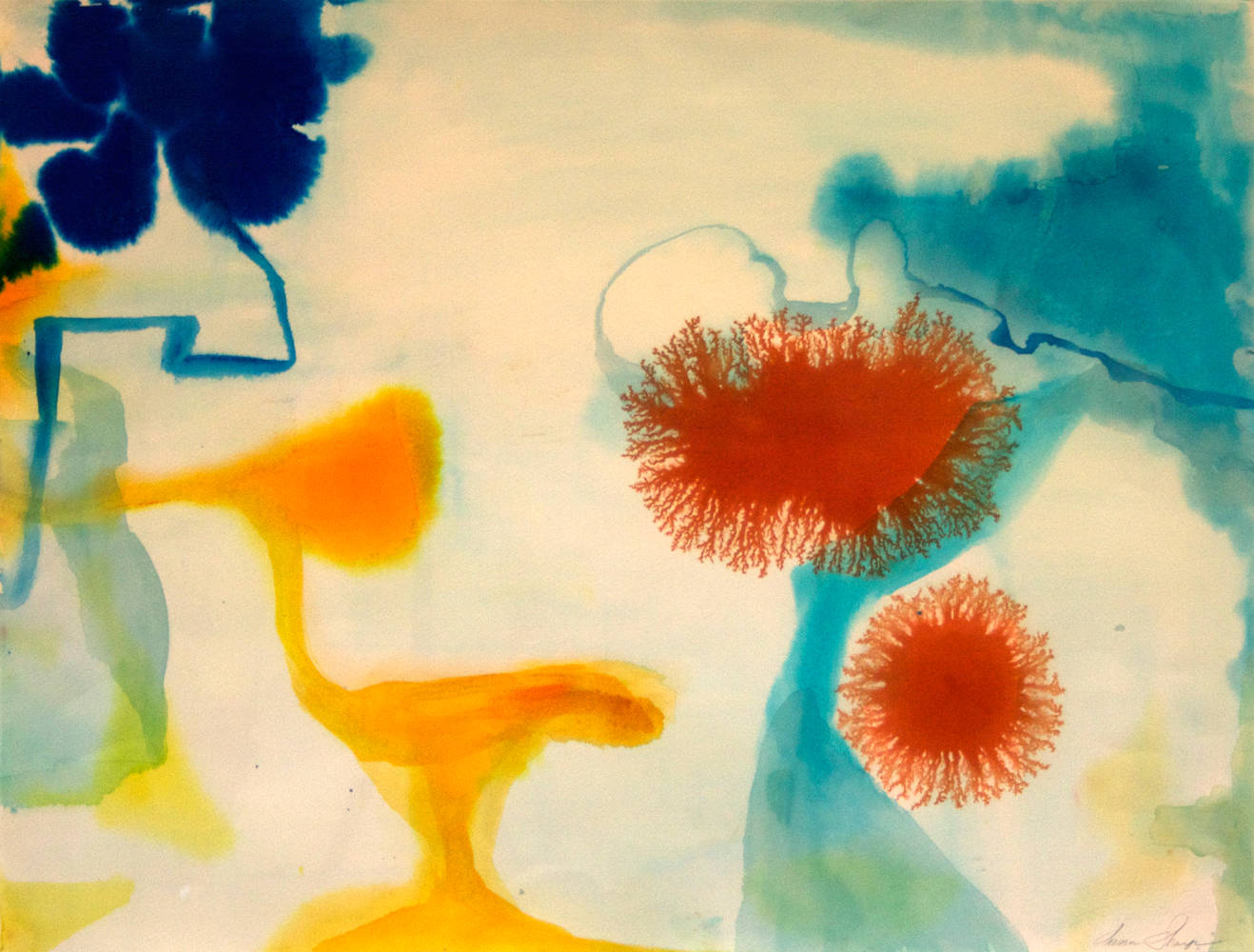 Watercolor Aerial # 10 by Susan Sharp