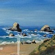 Oil painting Russian River by Sophie Dassonville