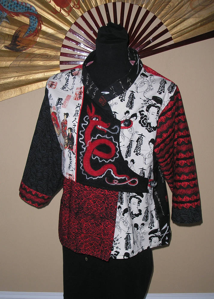 Print Asian Fusion shirt by Valerie Johnson